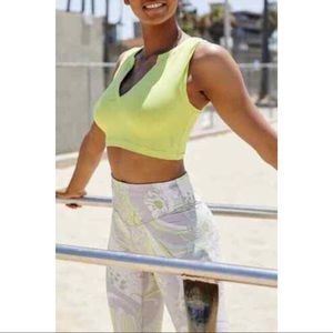 Free People Movement- Upper Hand Sleeveless Crop Top (Lime)
